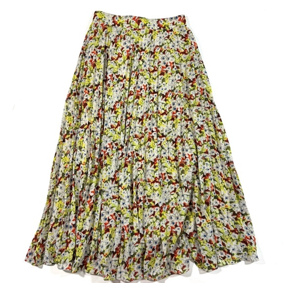 & Other Stories Pleated Button Front Midi Skort Floral - Picture 3 of 7